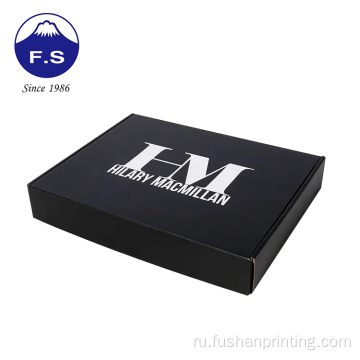 Роскошная черная картонная бумажная коробка для свитера